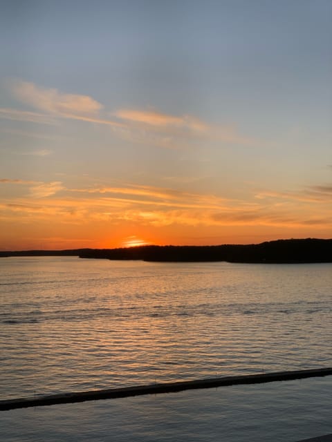 Beautiful sunset from balcony