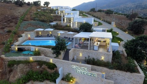 Galini Breeze at evening (drone image - please view our video!)