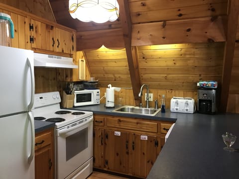 Well-equiped kitchen.