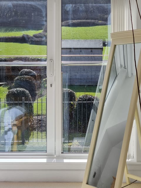 4 Point View - Master Bedroom with Juliette Balcony overlooking Downend Hills.