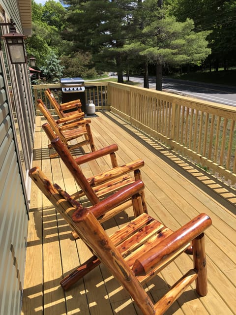 New Deck with ADK Chairs and Grill
