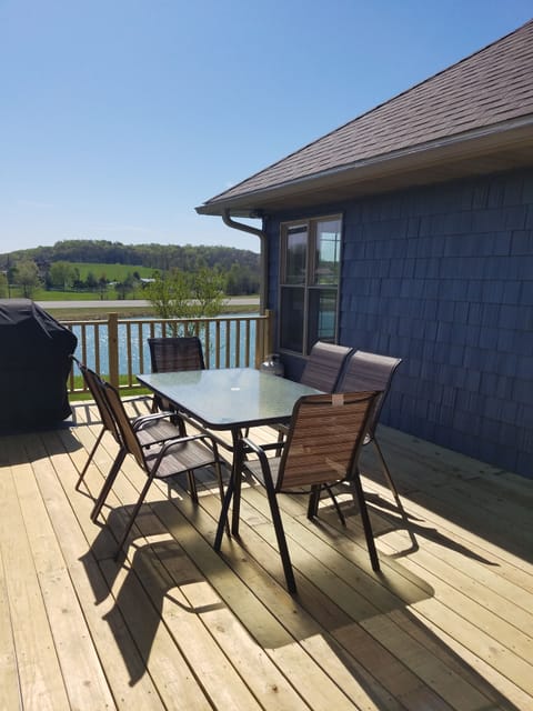 Large deck provides plenty of space for grilling and enjoying the outdoors!