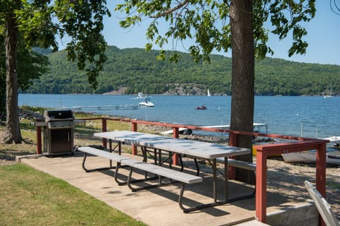 The Weber grill will grill up all your tasty meals.  Cooking is fun with a view.