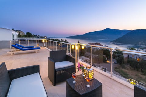 The view of Kalamar Bay from the top terrace.