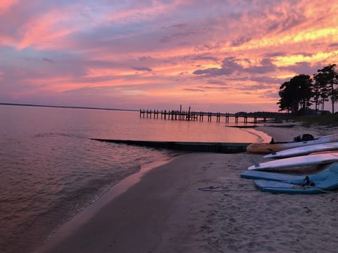 sunset from private beach