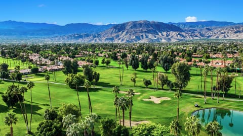 Desert Ranch Home arial view and view from property