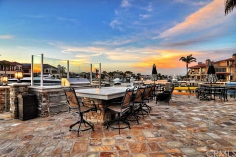 Outdoor kitchen and dining area