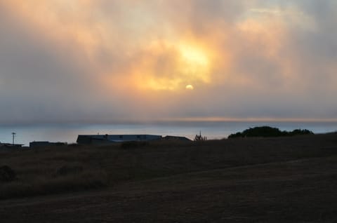 All is quiet to the West as you look out from the deck
