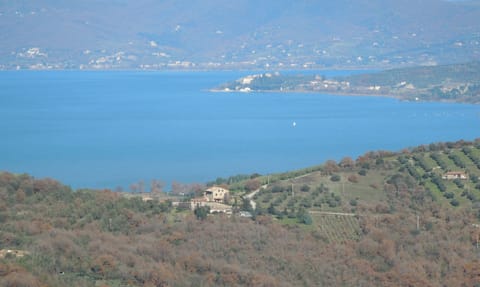 Panorama from the south with house in foreground.