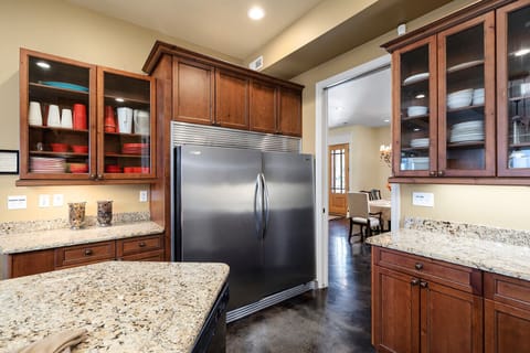 Kitchen - well equipped with double fridge, fully stocked with cooking untensils