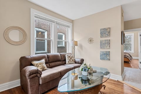 Plush couch for all of your TV needs.