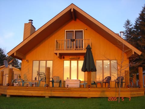 Looking at Bjork Haus from beach