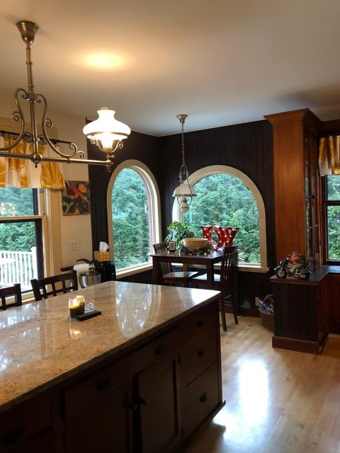 Large kitchen with large island. Gas stove, gas griddle and ice maker