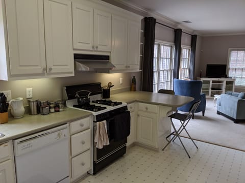 New gas stove as of 2022 not shown here. Range hood vents to the outside