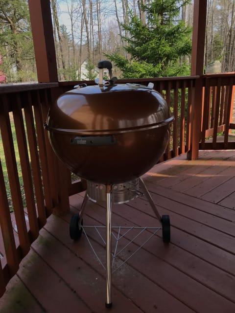 Gazebo grill in backyard 