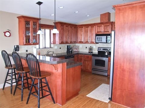 Moonbeams elegant kitchen, with tons of space for those who love to cook!