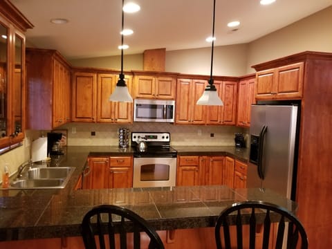 Our kitchen is STOCKED!! Everything you could imagine to cook your meals!