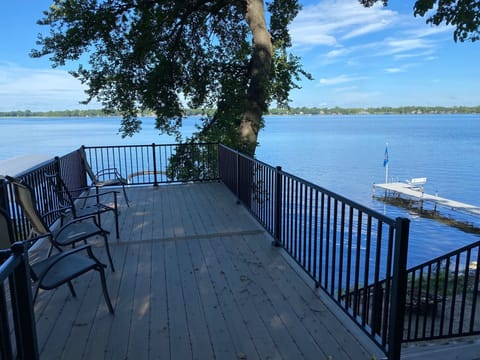 boathouse has new deck which provides great views of the lake