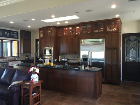 Professional appliances in the kitchen.