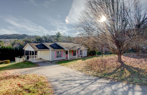 The house looks out on the Blue Ridge Parkway corridor.