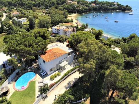 Aerial view of Villa Asteri and Kolios Bay