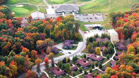 Aerial view of Condos. 
(AV Golf Course at top)