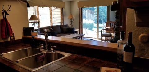 Kitchen looking outside