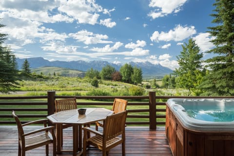 Private patio and hot tub