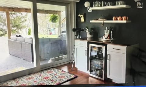 Bar area in the basement. 