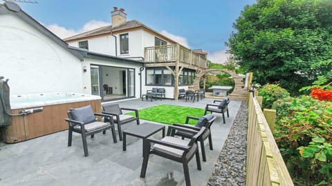 Hot tub and decking area