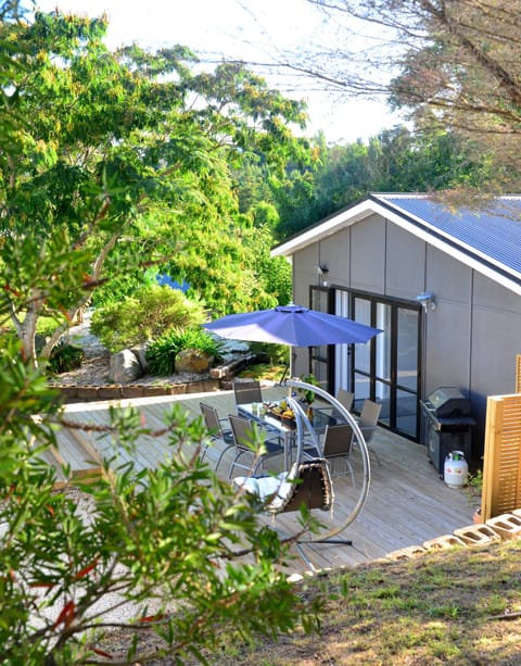 Sunny secluded decking