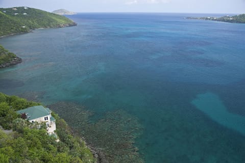 aerial view of villa from south
