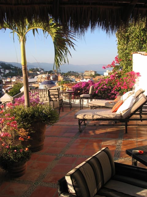 Spectacular rooftop terrace views.