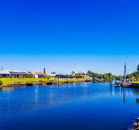 Backyard canal view