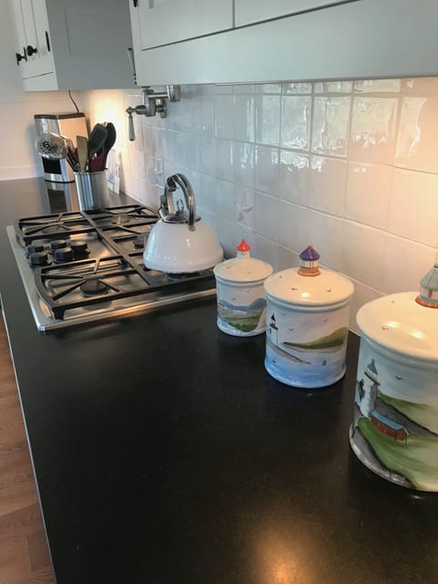 Kitchen is fully equipped. Everything's where you'd expect to find it!