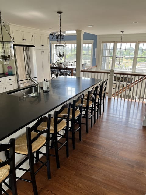 Kitchen view toward dining room