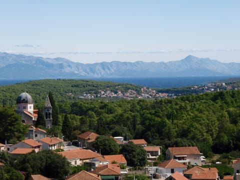 View from the terrace towards the Adriatic and the mainland beyond.
