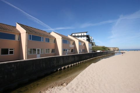 Exterior of flats and beach