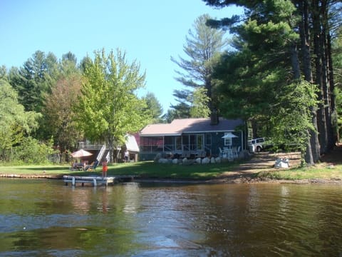 Our House and seperate garage view from lake. 