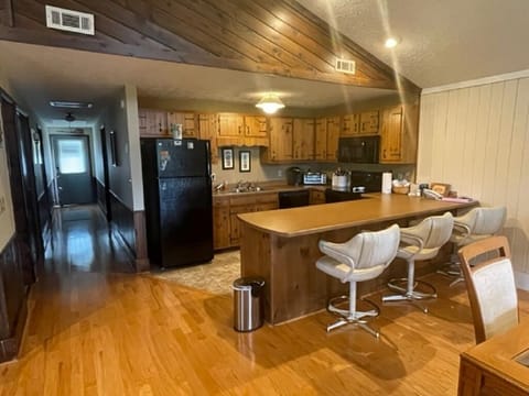 kitchen with eating bar