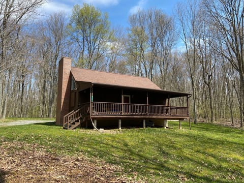 Cabin as pulling into driveway