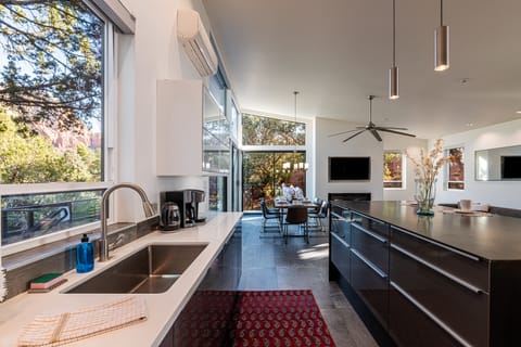 Fully Equipped Kitchen with Stainless Steel Appliances