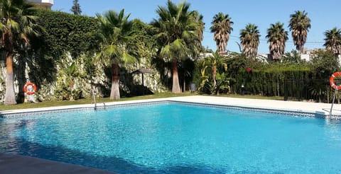 Relaxing adult pool (plus small children's pool next to it).