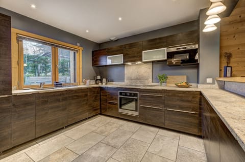 Large kitchen with granite worktops