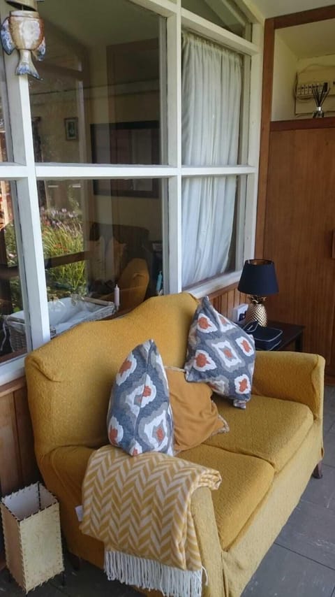 Front porch - faces the lake and catches the sun.