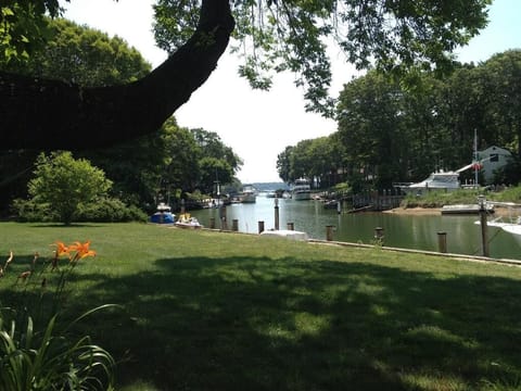 Idyllic setting with relaxing views of Shelter Island and Peconic Bay. 