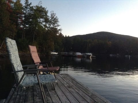 Enjoy a glass of wine on the dock at sunset!