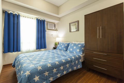 Your home-away-from home has a cozy bedroom,