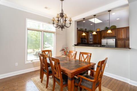dining area and breakfast bar