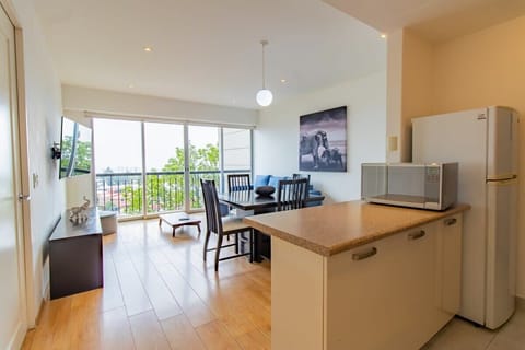 Modern kitchen with a bar